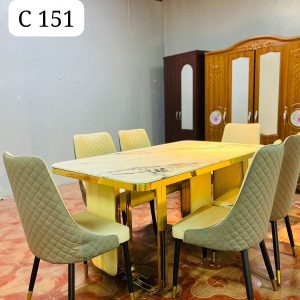 6 Seater Luxury Marble Dining Set