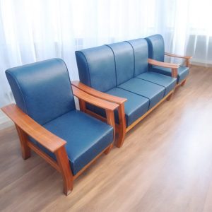 Blue Mahogany Open Sofa