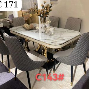 Luxury 6 Seater Marble Top Dining