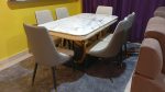 Luxury 6-Seater Marble Top Dining Set - Image 2