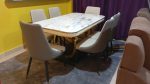 Luxury 6-Seater Marble Top Dining Set - Image 3