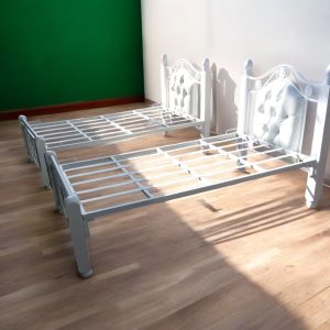 White Metallic Bed