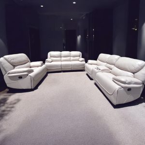 Cream Recliner Sofa Set