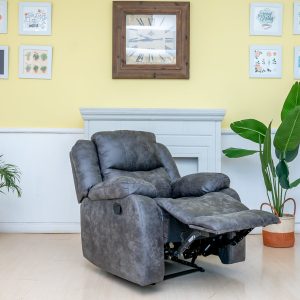 Grey One Seater Recliner Sofa
