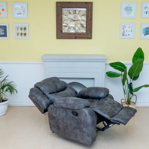 Grey One Seater Recliner Sofa2