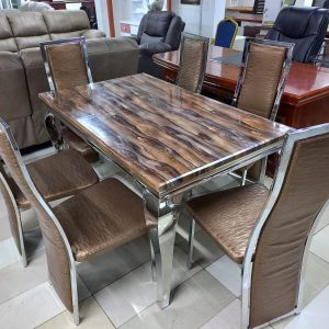Marble Six-Seater Dining Set