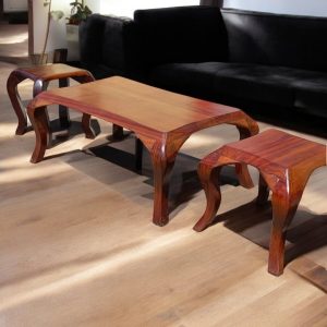 coffee table and stools