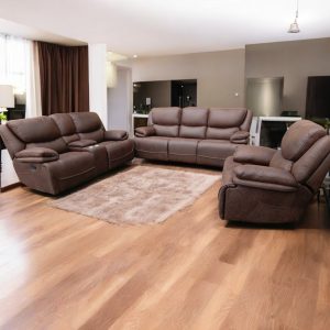 BROWN RECLINER SOFA