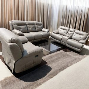 grey recliner sofa