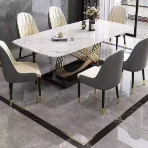Luxurious Marble Dining Table Set2
