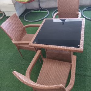 Brown Rattan 3-seater Patio Furniture