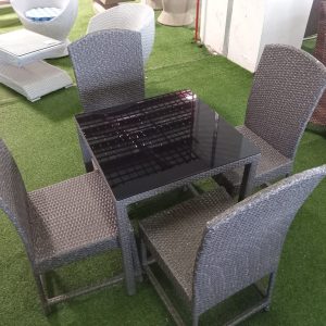 Grey 4 Seater Garden Set