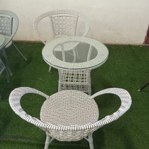 White Patio Coffee Set