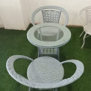 Grey Rattan Coffee Set