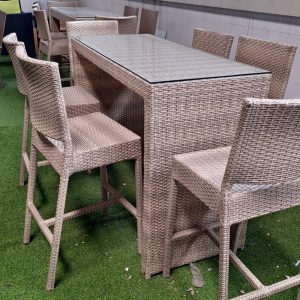 Rattan High Table Set