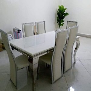 white dining set..
