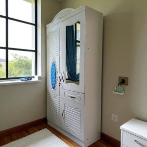 White Two-Door Wardrobe