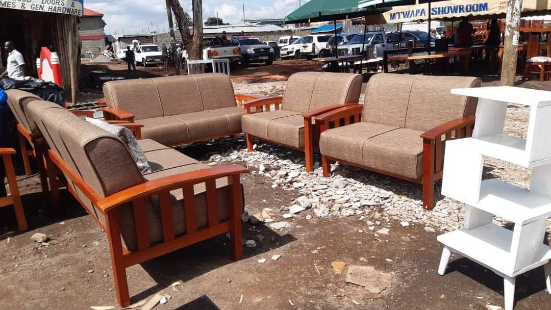 Candy furnitures (76) Brown Fabric Open Sofa